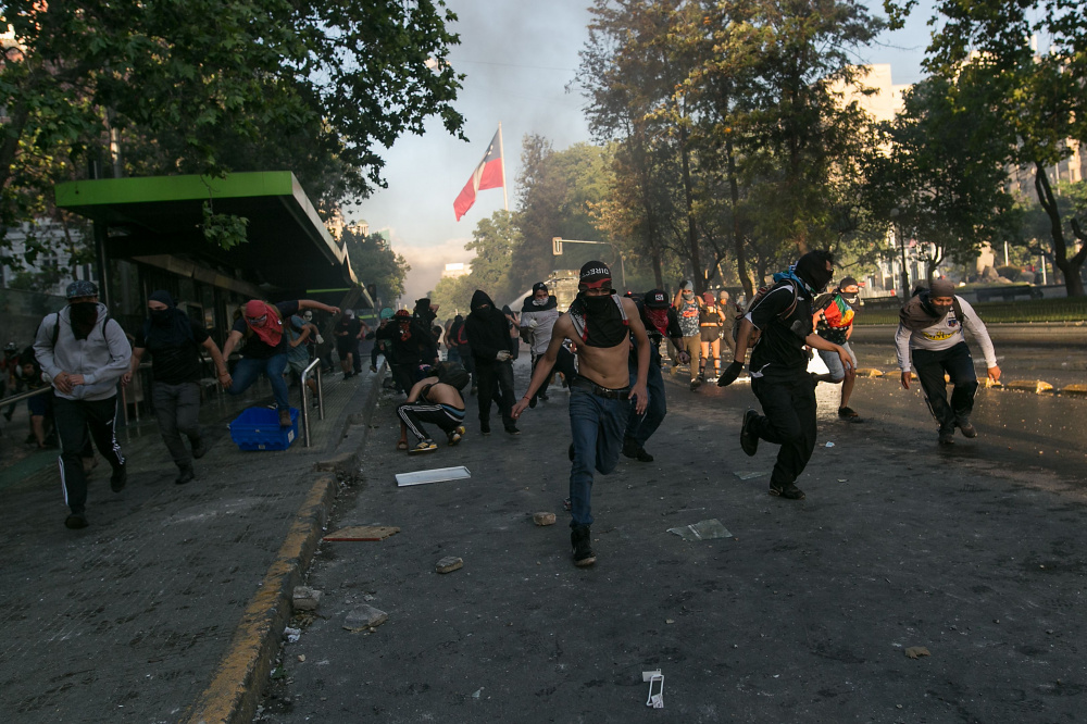 Беспорядки в Чили. Фото: Jose Miguel Rojas / SIPA / TASS / Scanpix / Leta