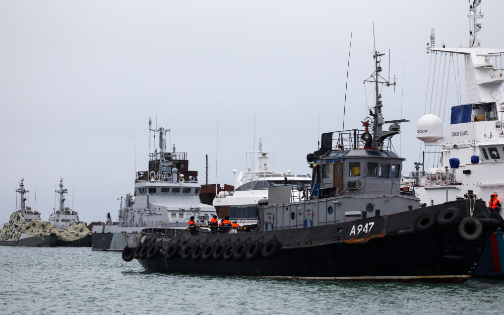 Украинские корабли, задержанные в Керченском проливе. Фото: Sergei Malgavko / TASS / Scanpix / Leta