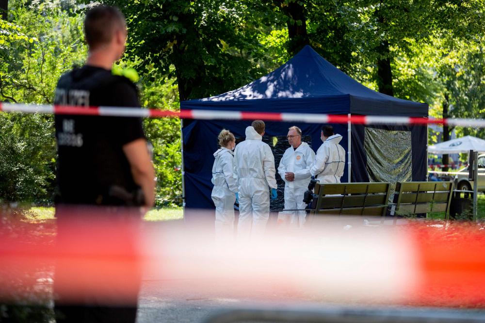 На месте преступления в берлинском парке, 23 августа 2019 г. Фото: CHRISTOPH SOEDER / TASS / Scanpix / Leta