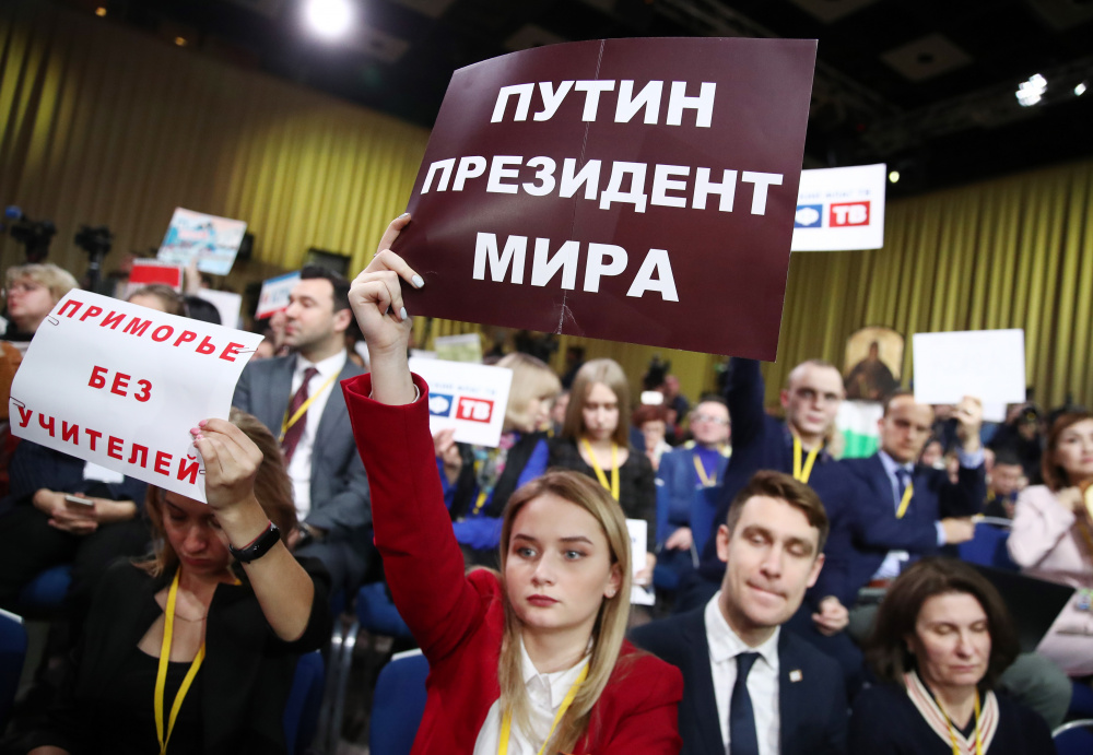 Пресс-конференция Владимира Путина. Фото: Valery Sharifulin / TASS / Scanpix / Leta