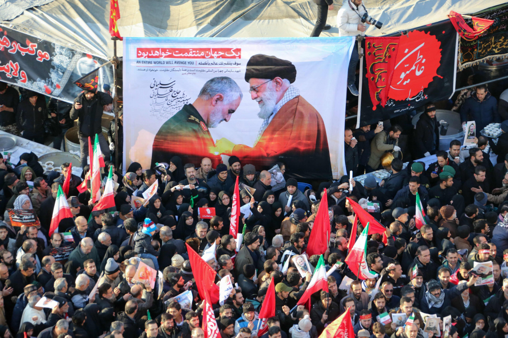 Похороны генерала Сулеймани в Тегеране. ФотоATTA KENARE / AFP/Scanpix/LETA