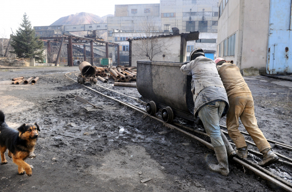 Донецкие шахтеры. Фото Viktor Drachev/TASS/Scanpix/LETA