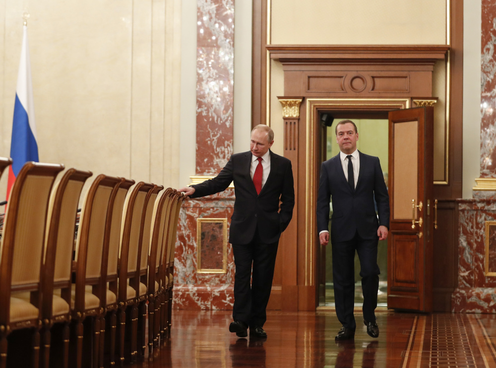 Владимир Путин и Дмитрий Медведев. ФотоDmitry Astakhov/POOL/TASS/Scanpix/LETA