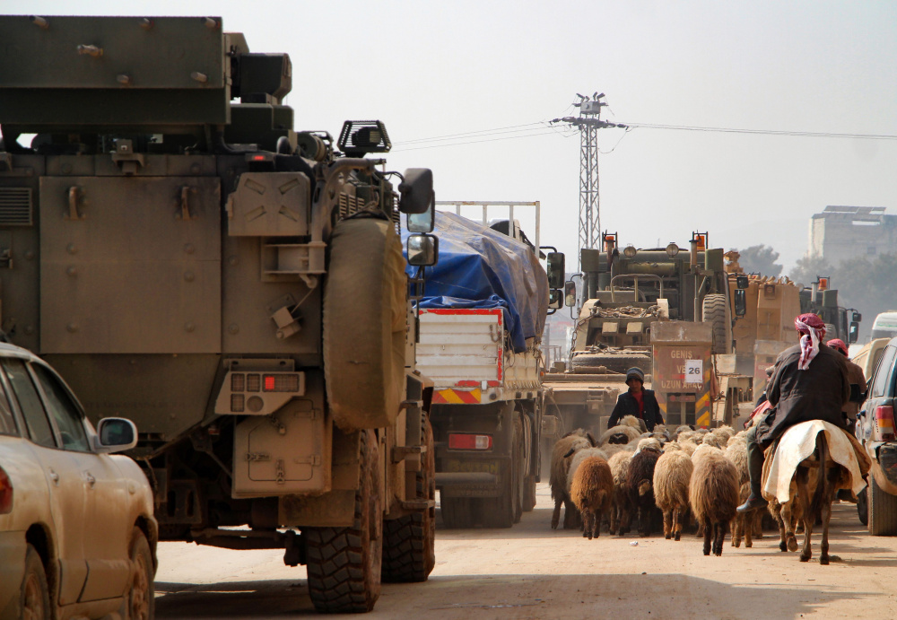 Турецкий военный конвой в сирийской провинции Итлиб. Фото Ibrahim YASOUF/AFP/Scanpix/LETA 