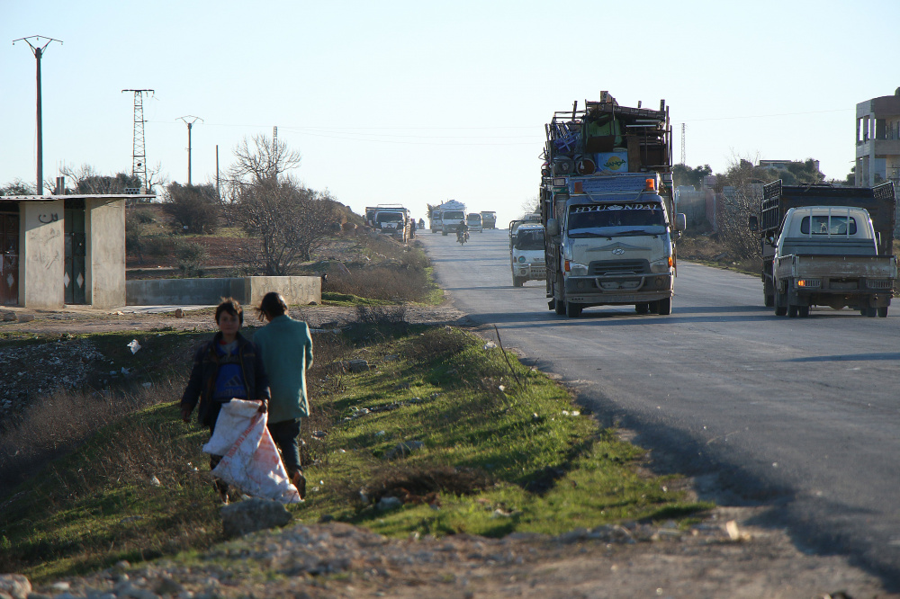 Гражданское население покидает сирийскую провинцию Идлиб. Фото Asaad Al Asaad/SIPA/Scanpix/LETA