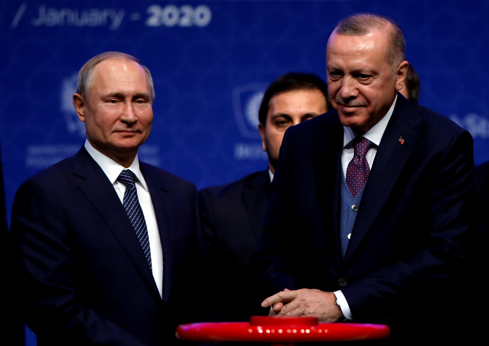 Владимир Путин (слева) и Реджеп Тайип Эрдоган. Фото: Umit Bektas / TASS / Scanpix / Leta