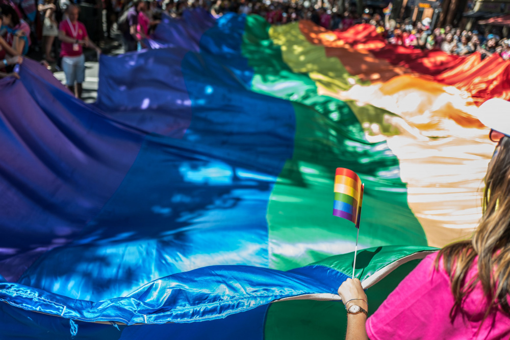 Флаг ЛГБТ. Фото: Frederic Scheiber / SIPA / TASS / Scanpix / Leta