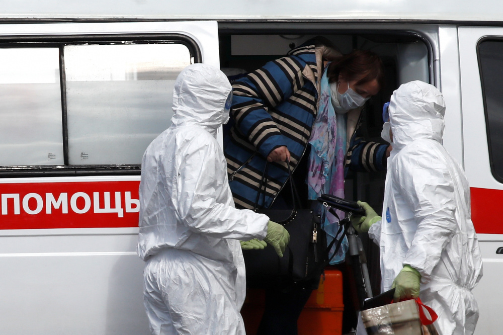 Работа московских врачей во время эпидемии коронавируса. Фото Artyom Geodakyan/TASS/Scanpix/LETA