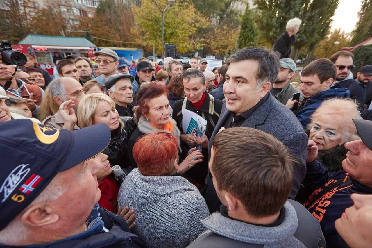 Михаил Саакашвили в Одессе, 2015 г. Фото предоставлено Павлом Змеем