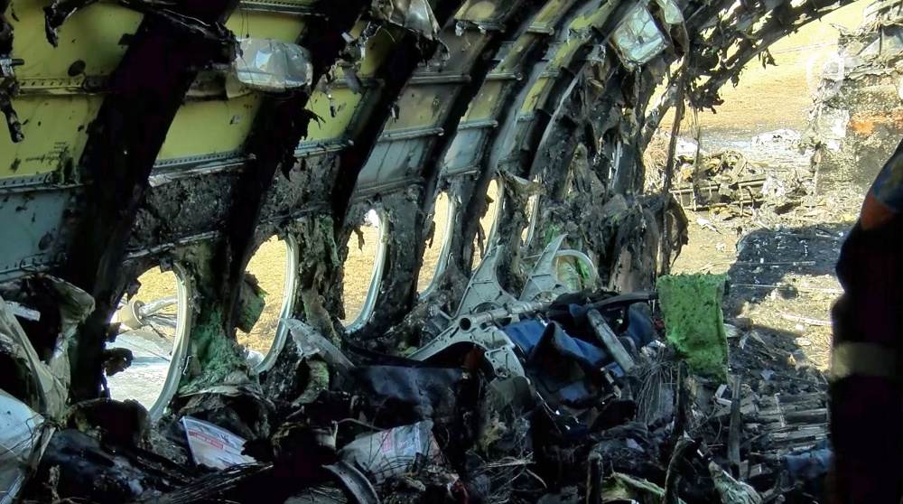 Sukhoi Superjet 100 после трагедии в Шереметьево. Фото: RUSSIAN INVESTIGATIVE COMMITTEE HANDOUT / TASS / Scanpix / Leta