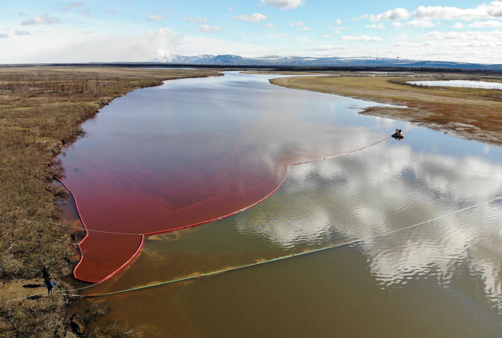 Разлив нефтепродуктов в Норильске. Фото AFP/Scanpix/Leta