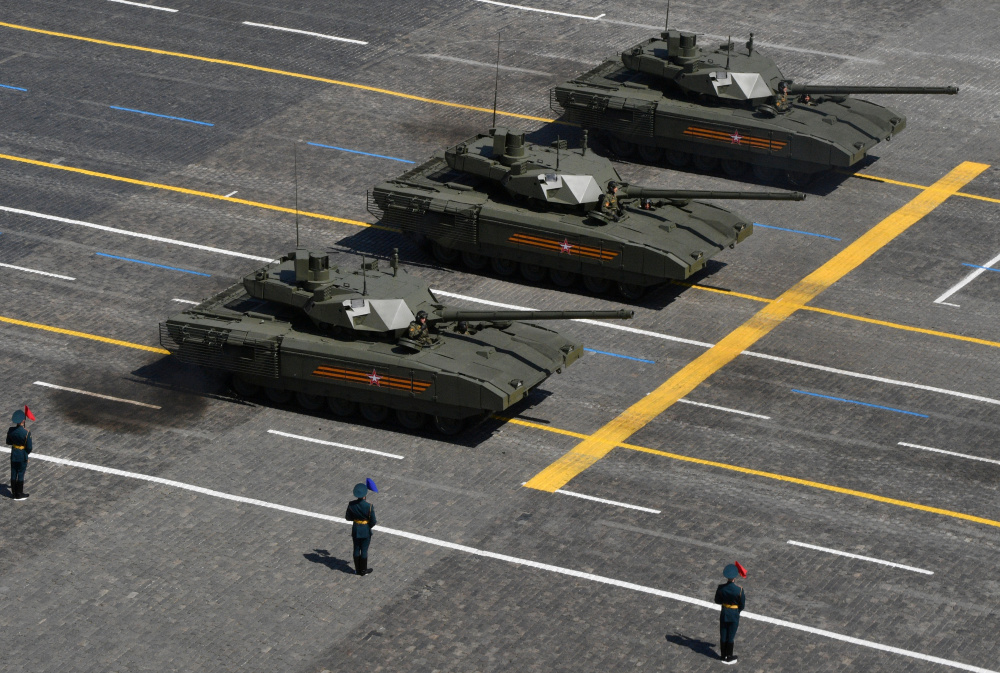 Танки T-14 «Армата» на параде Победы 24 июня 2020 года. Фото /Evgeny Biyatov via REUTERS/Scanpix/Leta