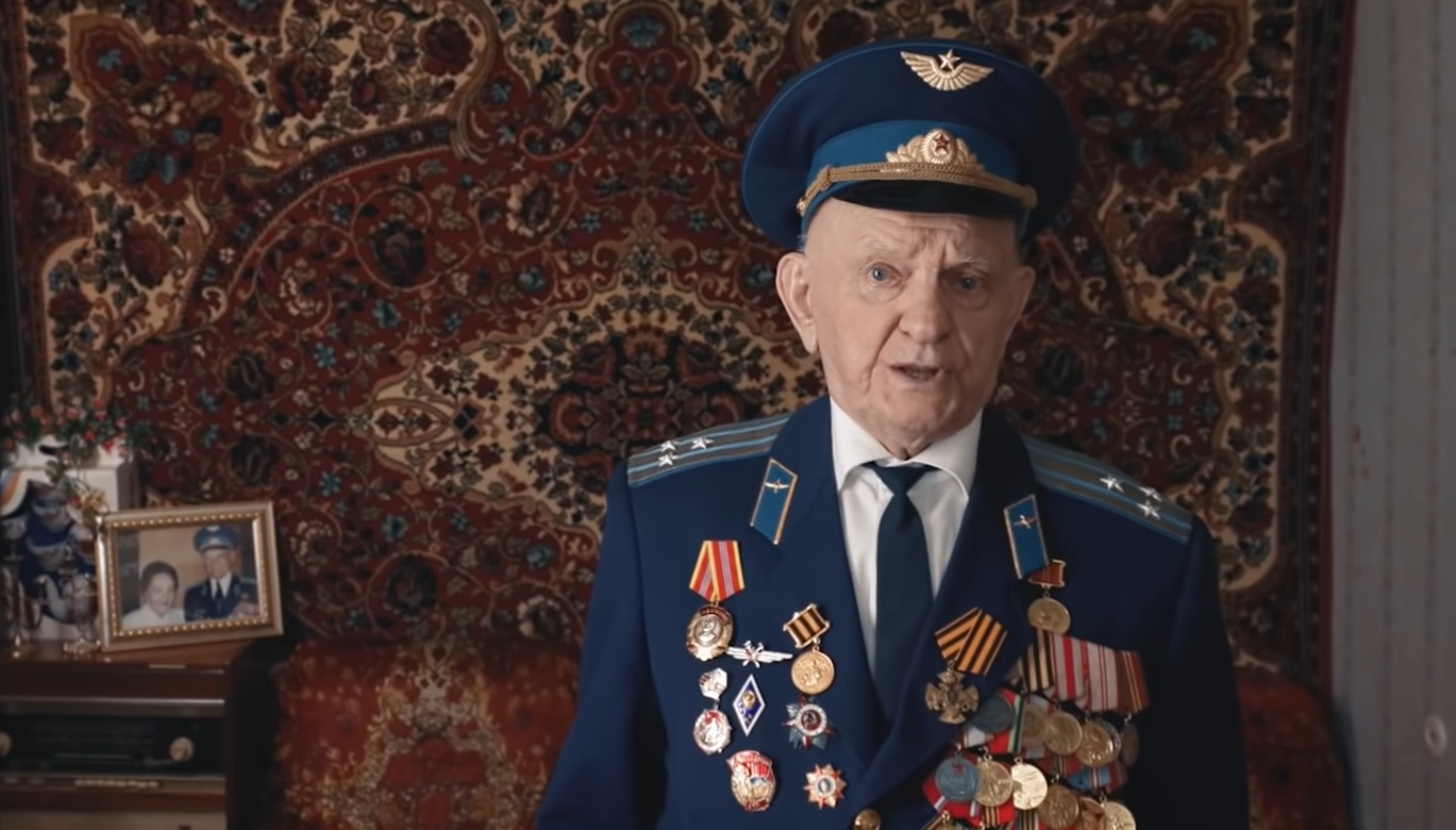 Ветеран ВОВ Игнат Артеменко. Скриншот видео Russia Today