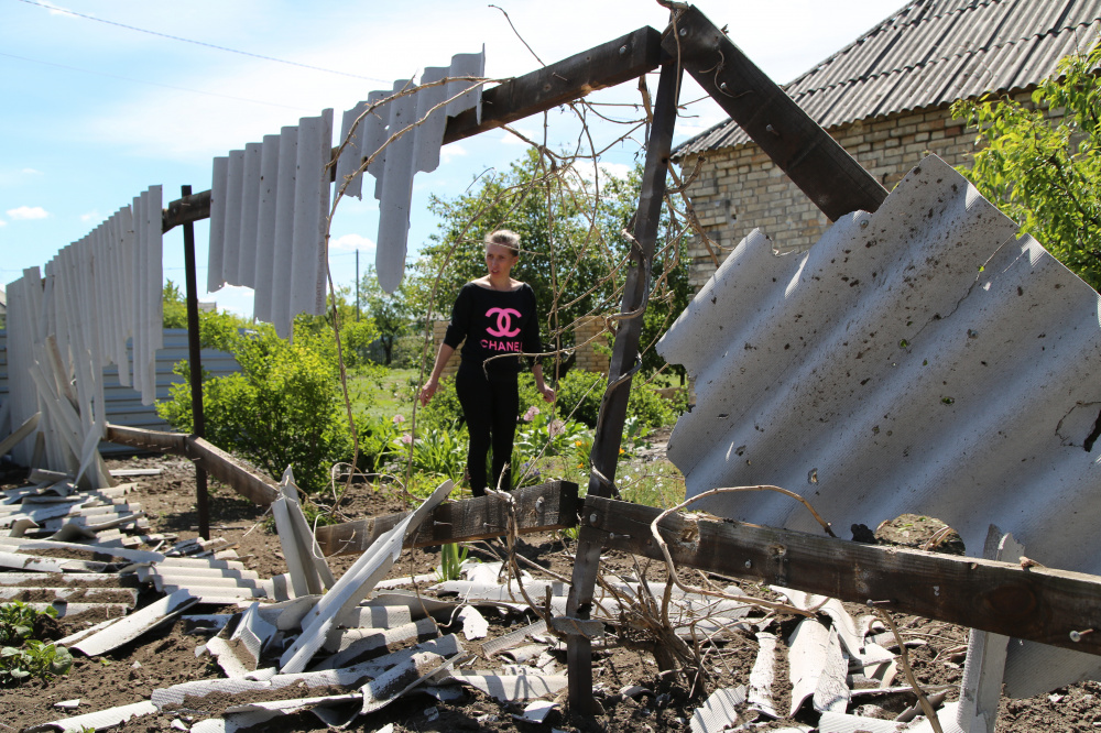 Разрушенная деревня в Донецком регионе. Фото: Valentin Sprinchak / TASS / Scanpix / Leta