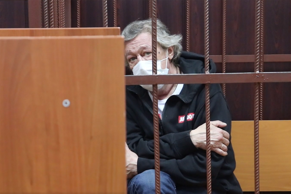 Михаил Ефремов в зале суда. Фото Tagansky District Court Press Office/TASS/Scanpix/LETA