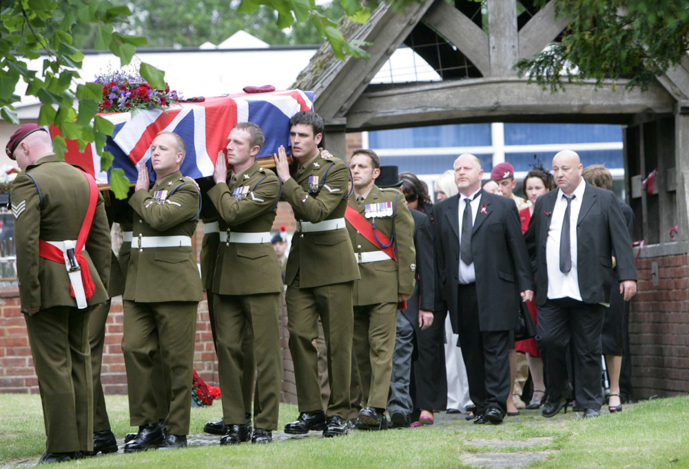 Похороны британского солдата, погибшего после стычки с талибами. Фото EPA/Scanpix/Leta