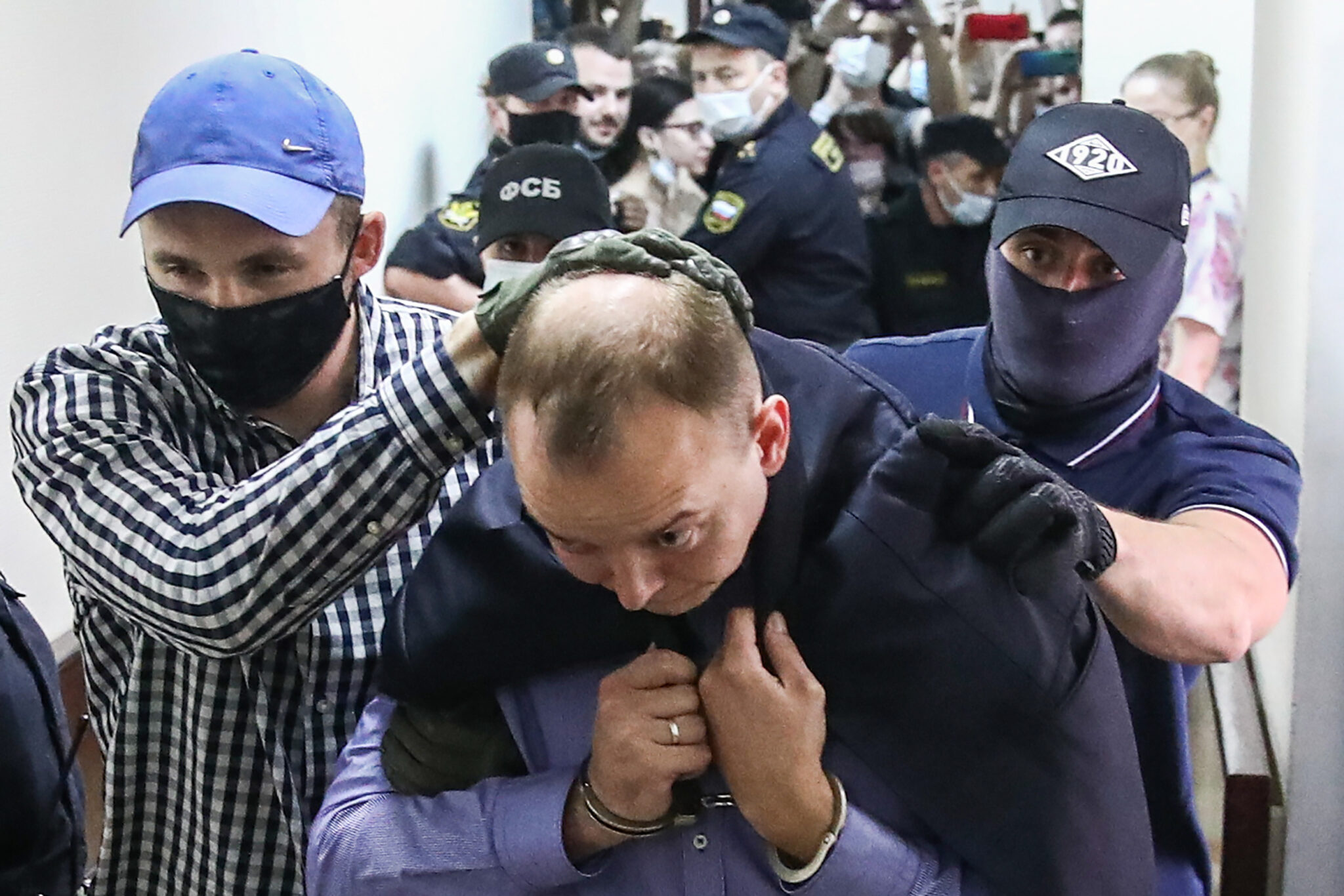 Иван Сафронов в зале суда 7 июля 2020. Фото Valery Sharifulin/TASS/Scanpix/Leta