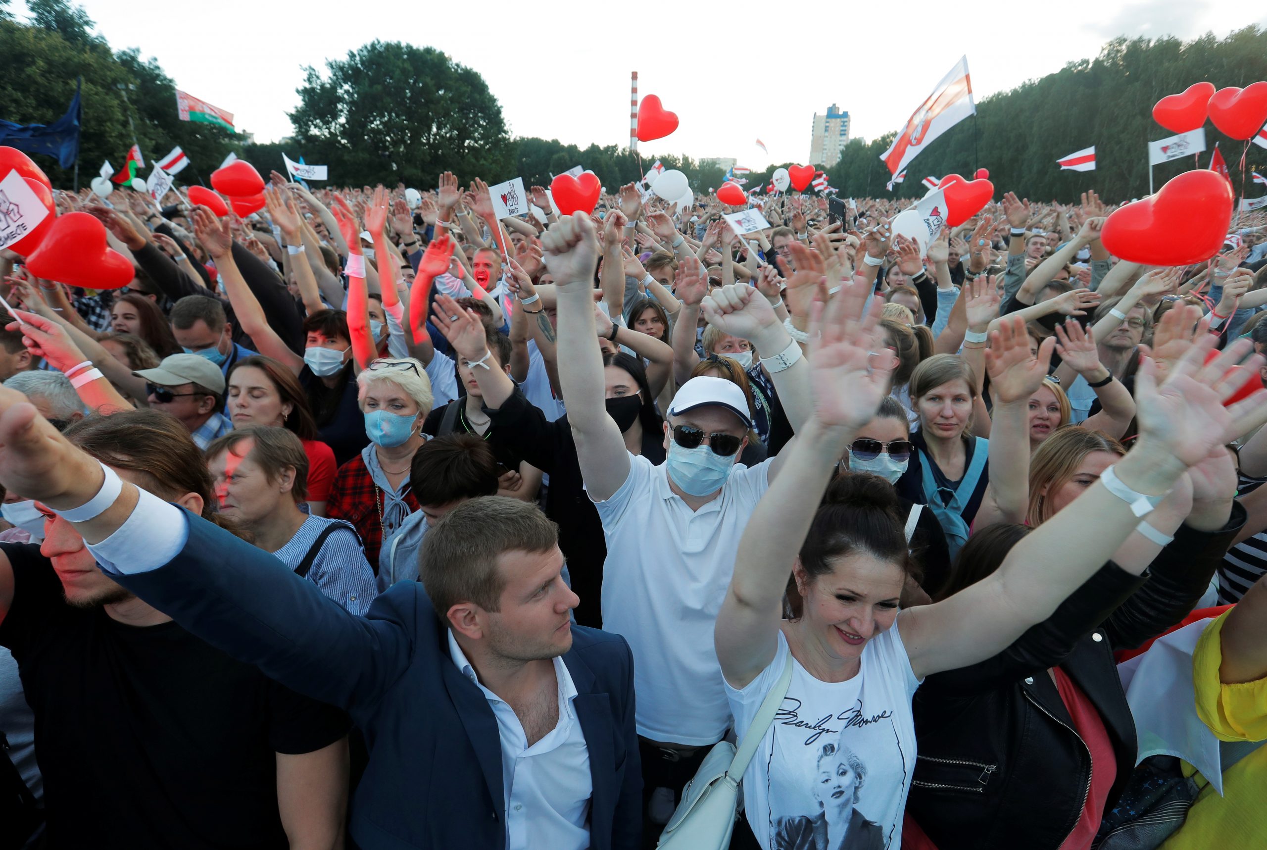 Митинг в Минске 30 июля 2020-го года. Фото Vasily Fedosenko/Reuters/Scanpix/Leta