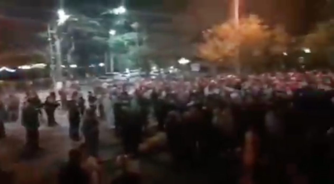 Митинг в Цхинвале. Скриншот видео Twitter @rajdianos