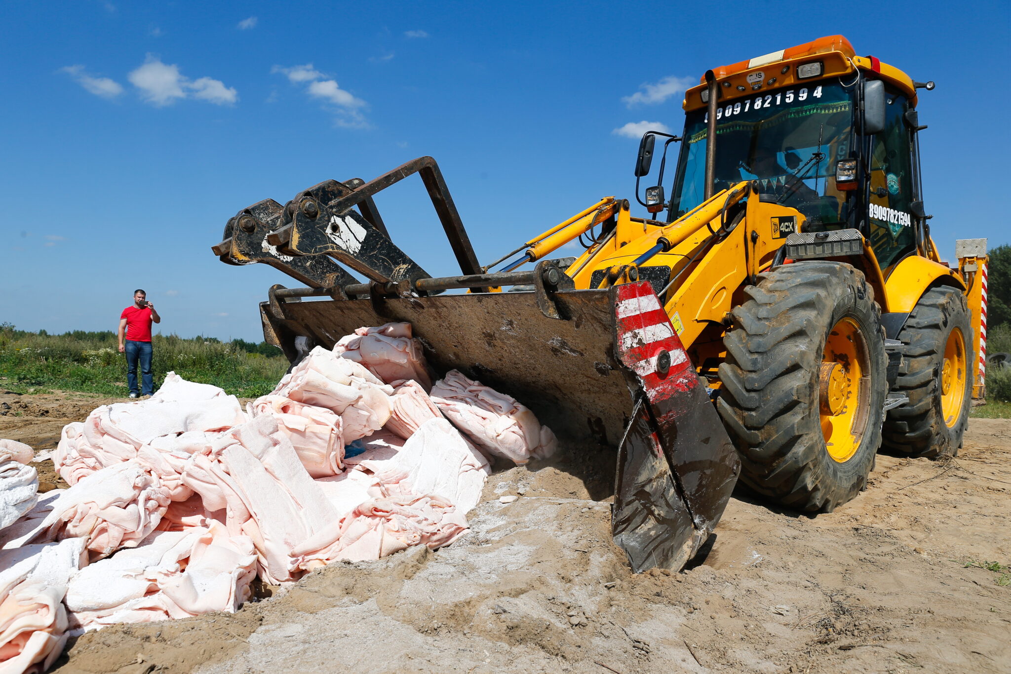 Уничтожение «санкционной» свинины в Калининграде, 2015 г. Фото Vitaly Nevar / TASS / Scanpix / Leta