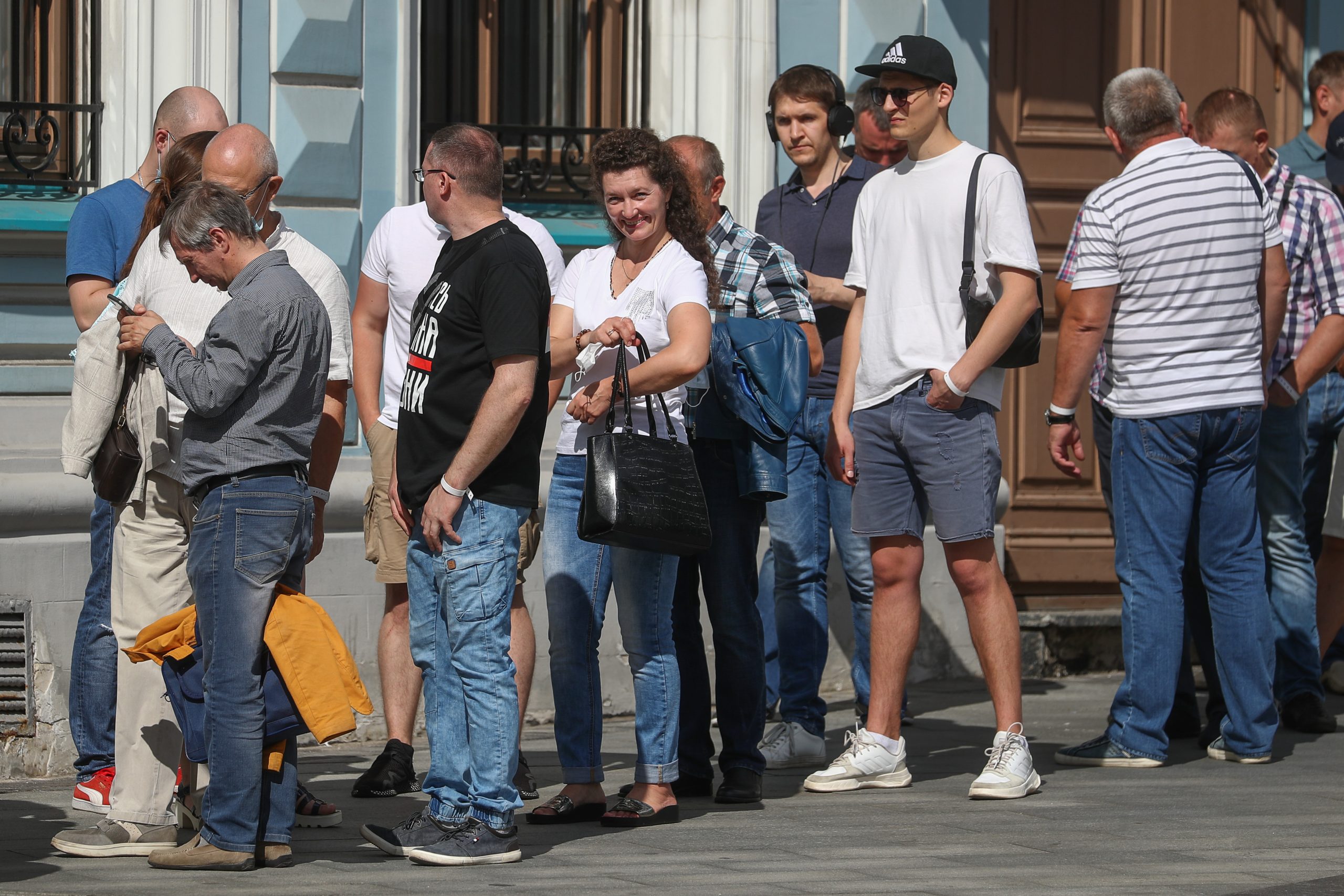 Очередь на участке для голосования в Москве. Фото Stanislav Krasilnikov/TASS/Scanpix/Leta