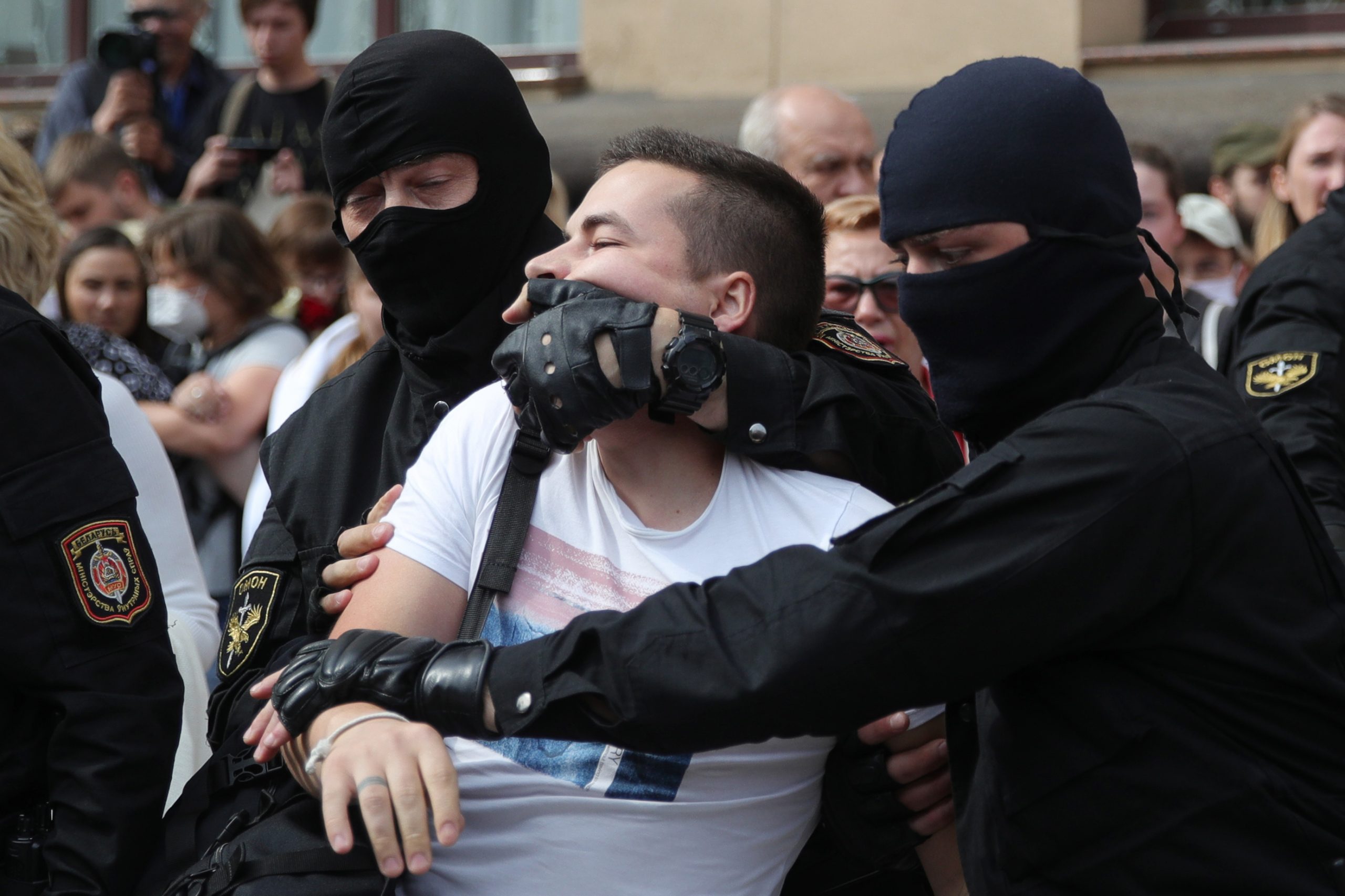Задержания начались практически сразу после начала акции, но не были массовыми Фото Sergei Bobylev/TASS/Scanpix/Leta