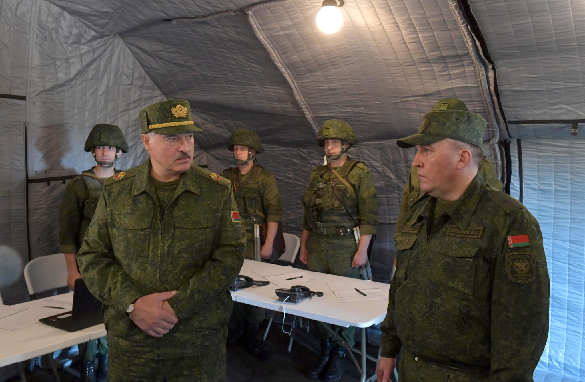 Александр Лукашенко в Гродно. Фото Andrei Stasevich/BelTA/Handout via REUTERS/Scanpix/Leta