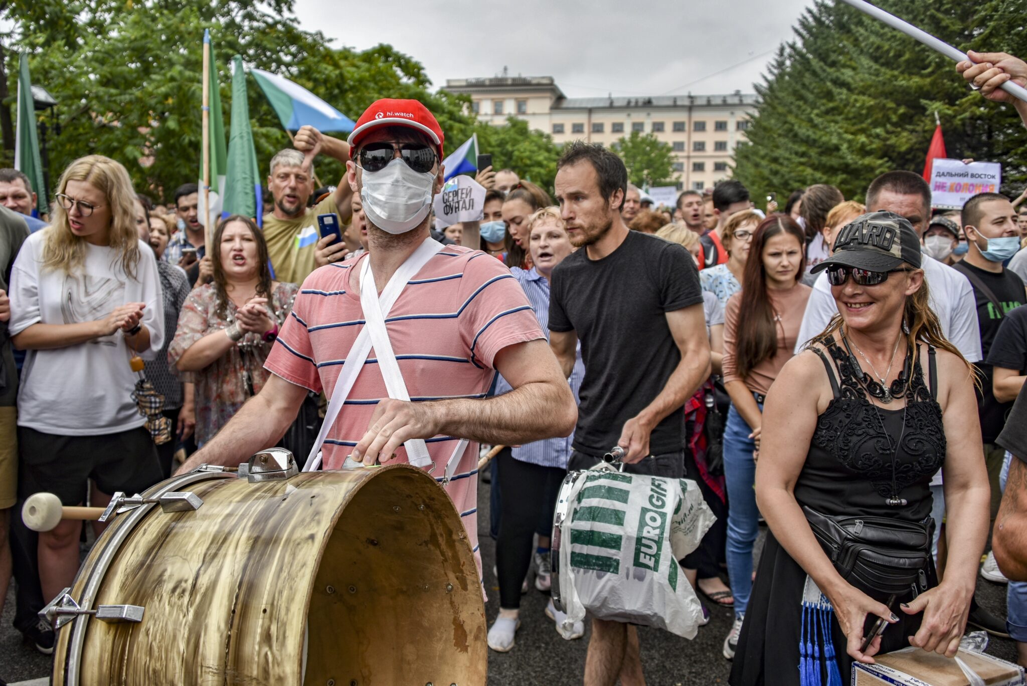Акция протеста в Хабаровске 1 августа 2020 года. Фото Igor Volkov/Scanpix/Leta