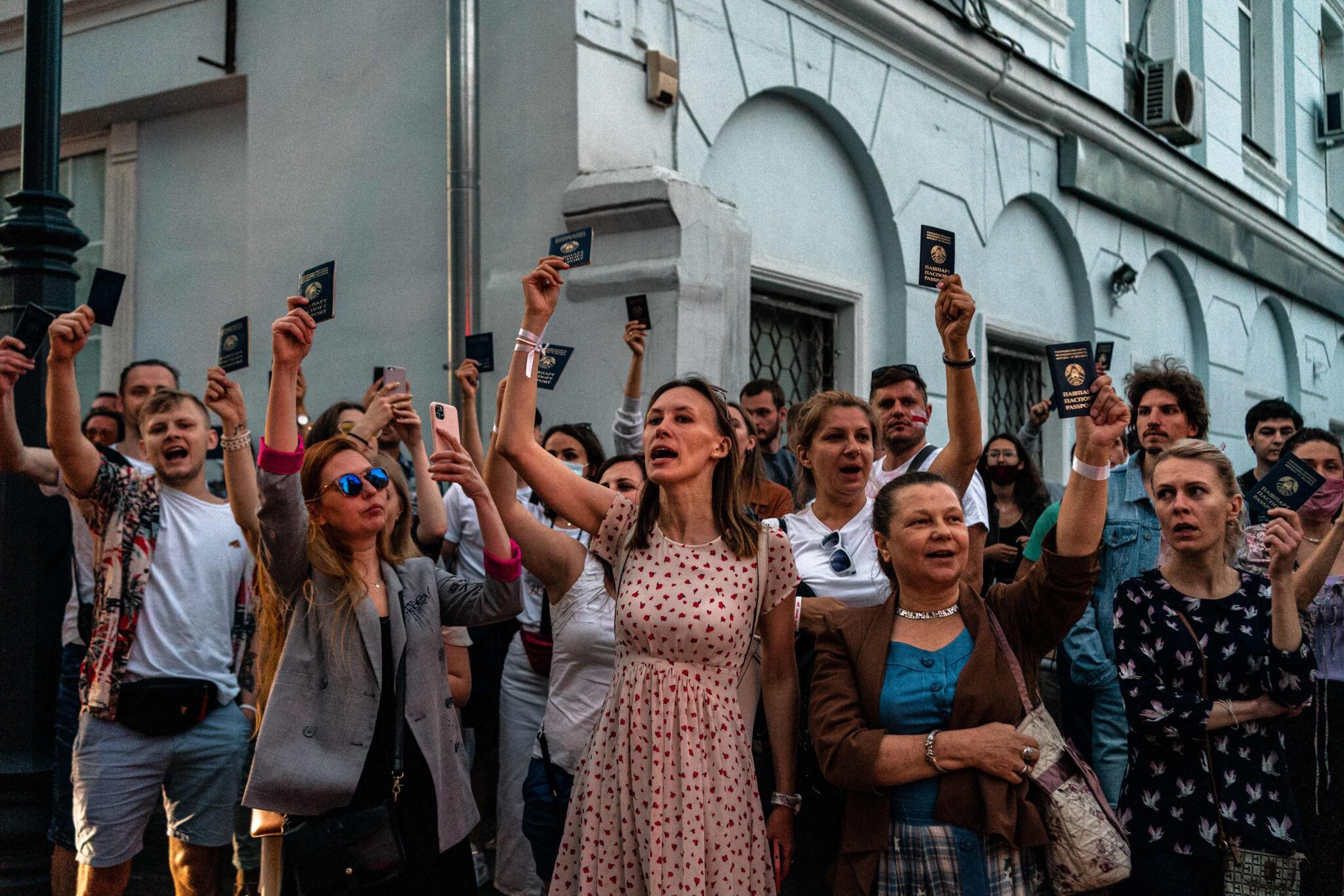 Акция перед посольством Белоруссии в Москве. Фото Dimitar DILKOFF/AFP/Scanpix/Leta