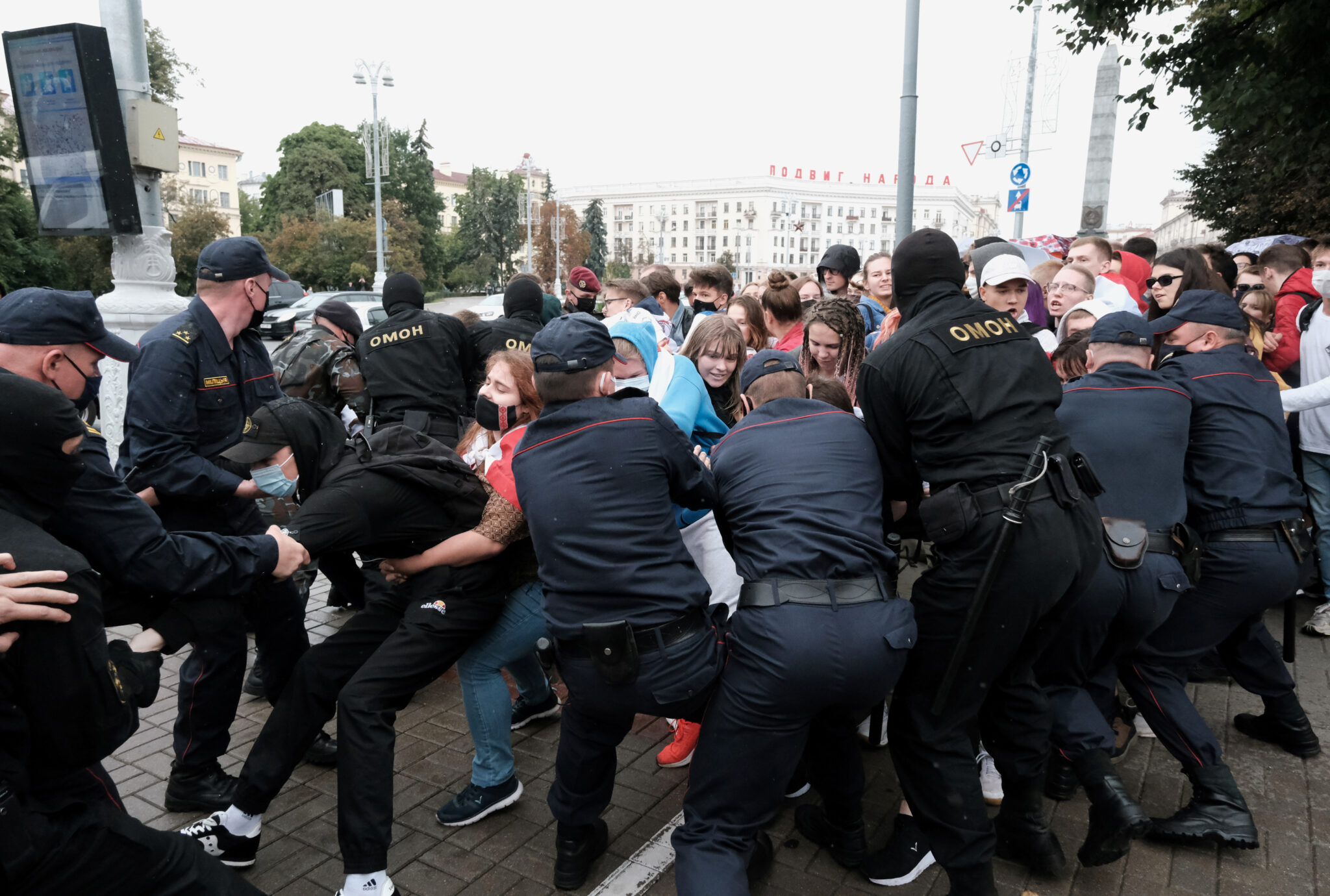 Задержание протестующих студентов в Минске. Фото BelaPAN via REUTERS/Scanpix/Leta 