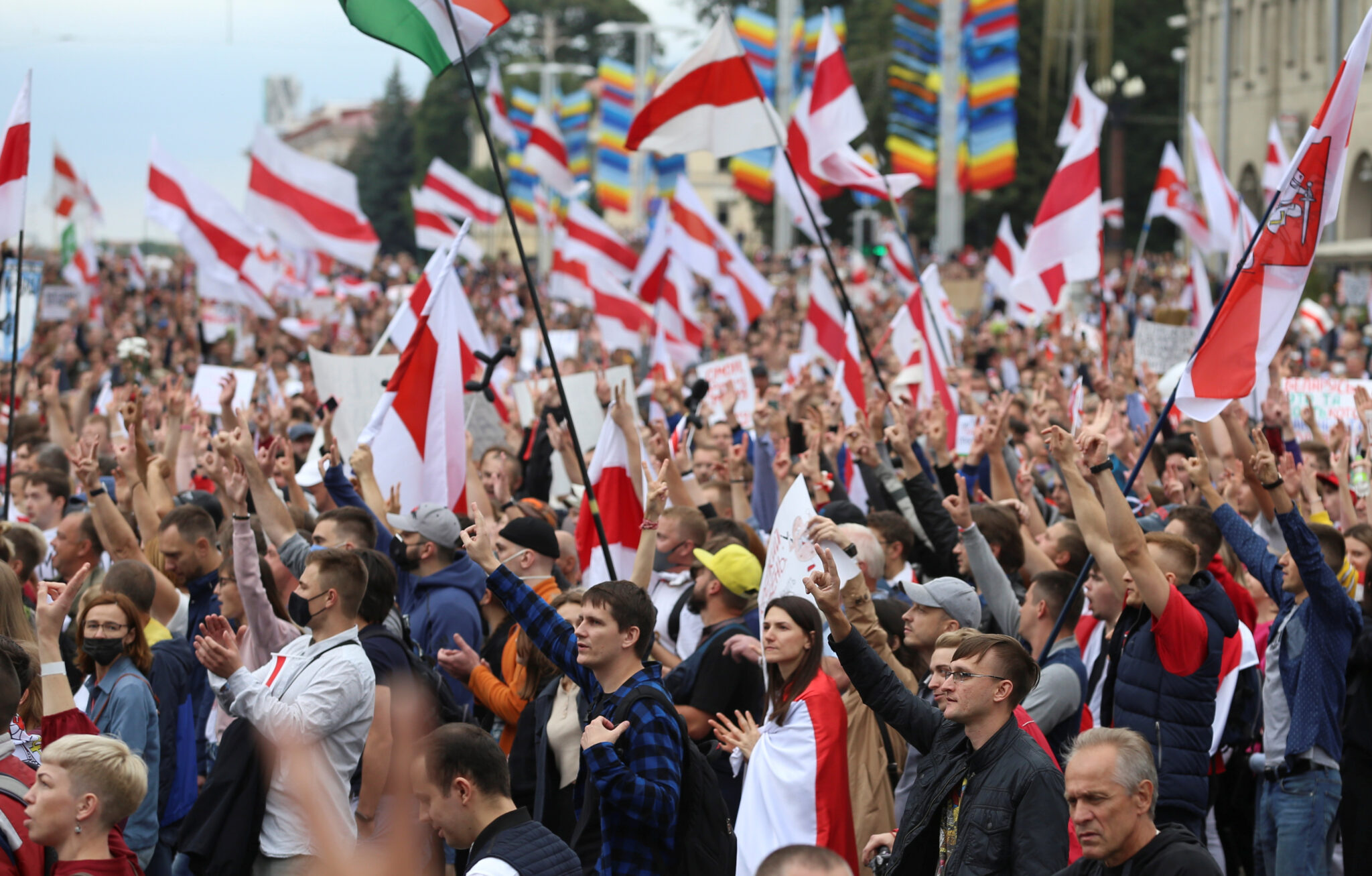 «Марш единства» в Минске 6 сентября. Фото Tut.By via REUTERS/Scanpix/Leta
