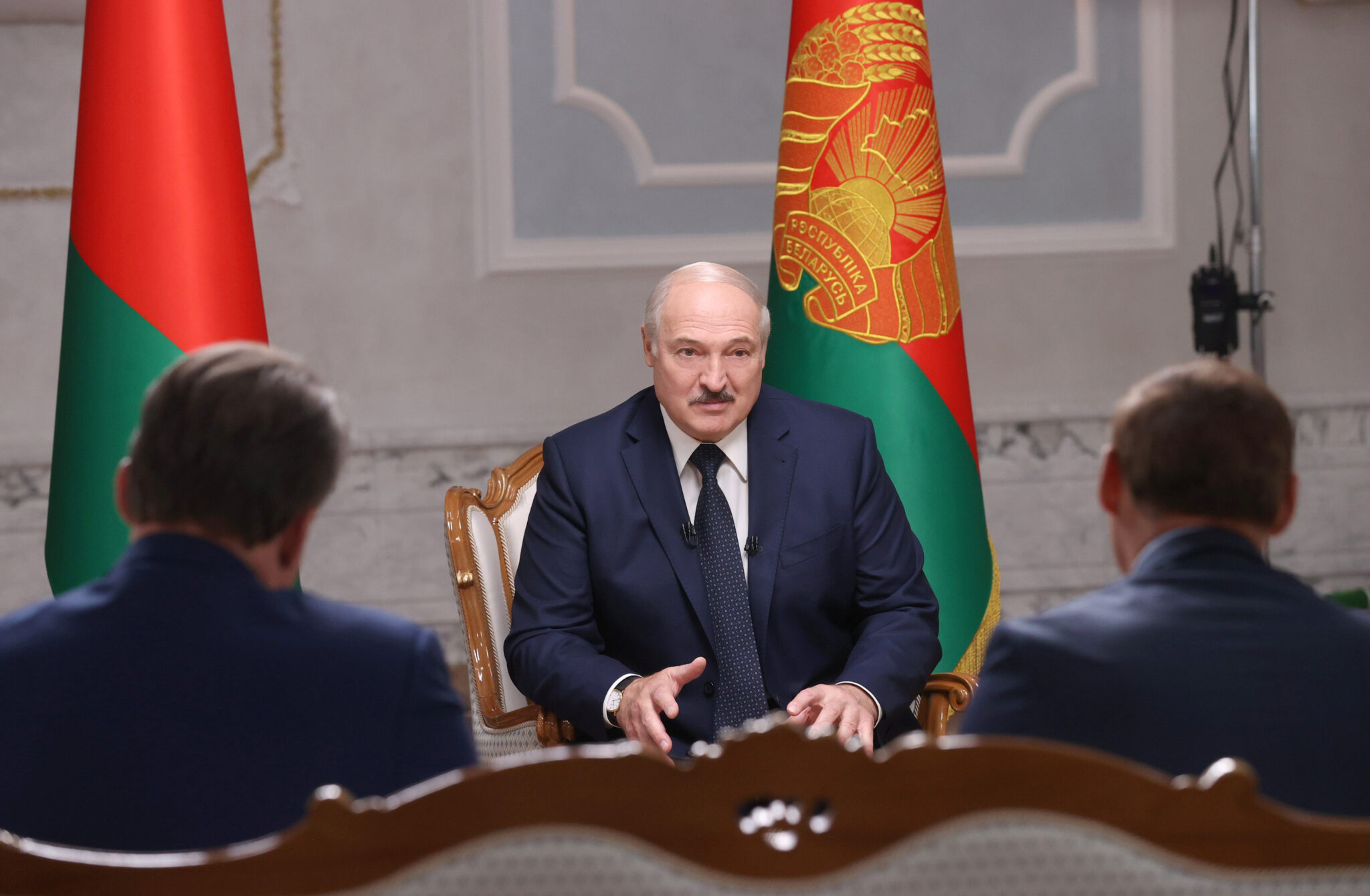 Лукашенко на интервью с российскими журналистами. Фото Nikolai Petrov/BelTA/Scanpix/Leta 