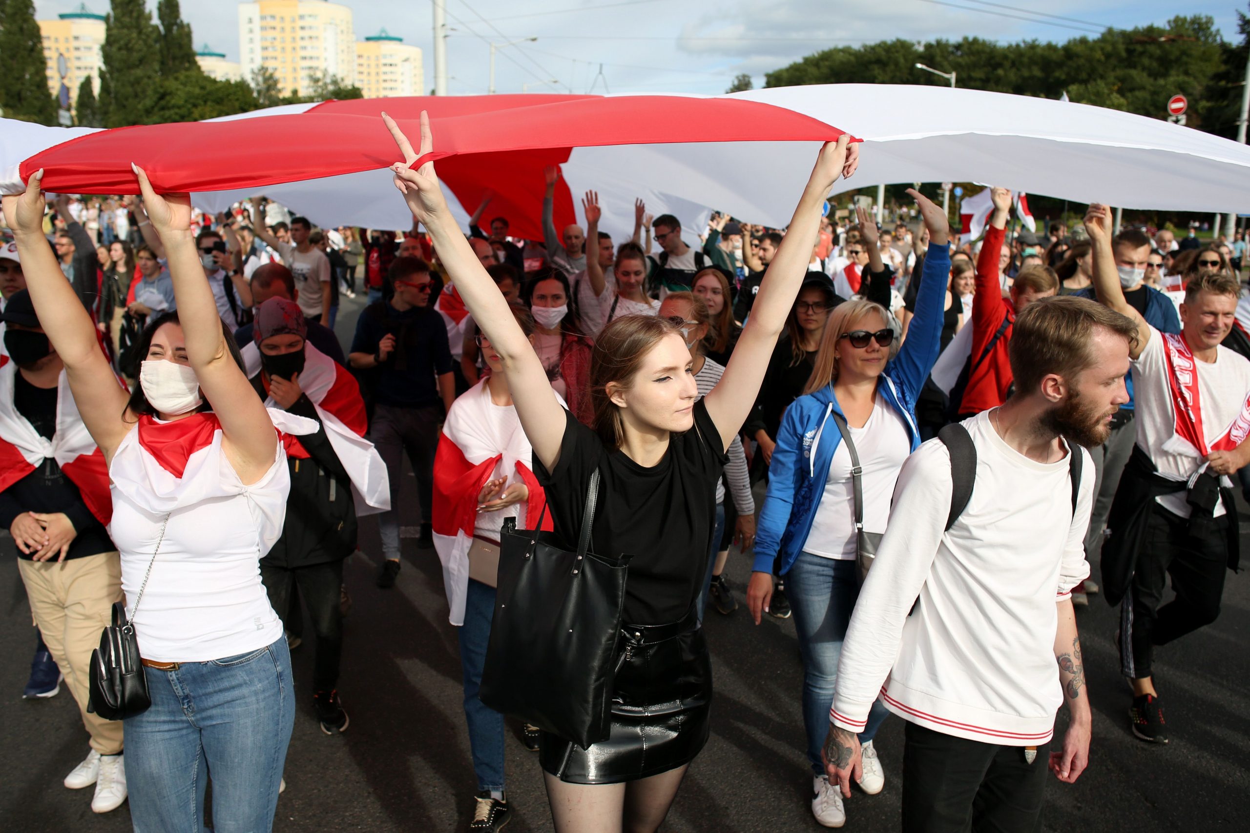 Жители Минска вышли на очередной воскресный марш. Фото TUT.BY / AFP/Scanpix/Leta 