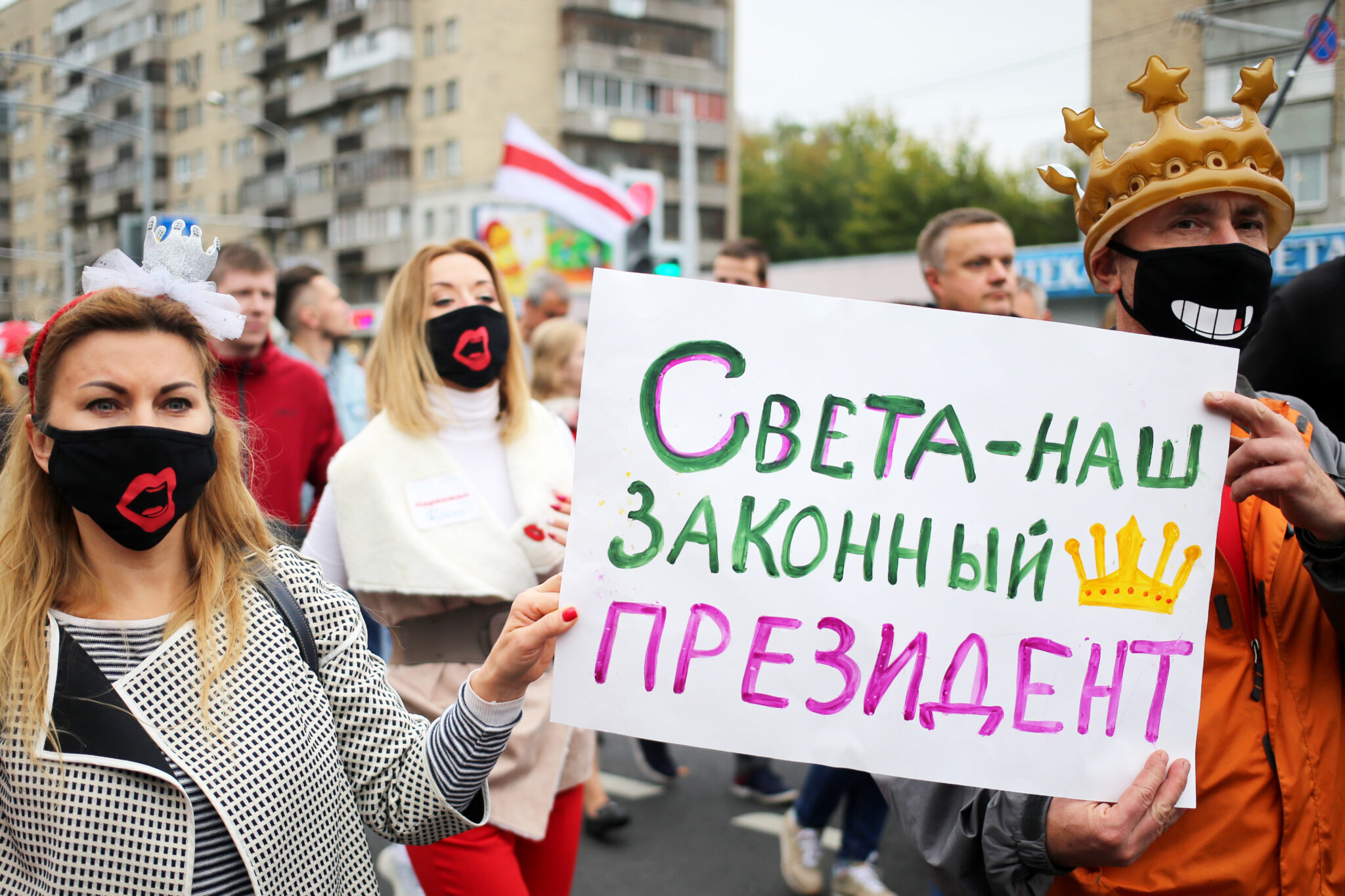 Акция сторонников Светланы Тихановской в Минске, 27 сентября 2020 г. Фото TASS / Scanpix / Leta