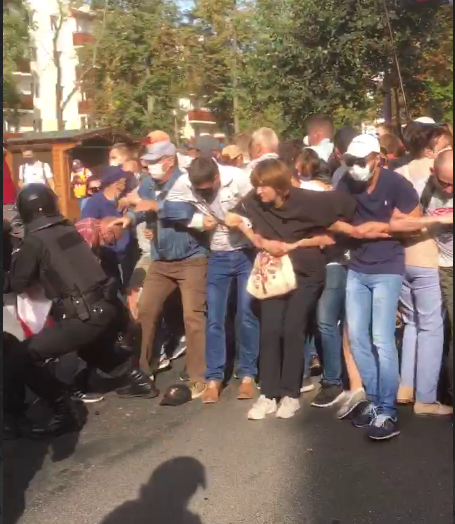 Задержания в Бресте. Скриншот видео Nexta