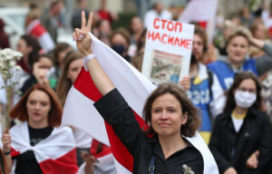 Женский марш в Минске. Фото Natalia Fedosenko/TASS/Scanpix/Leta