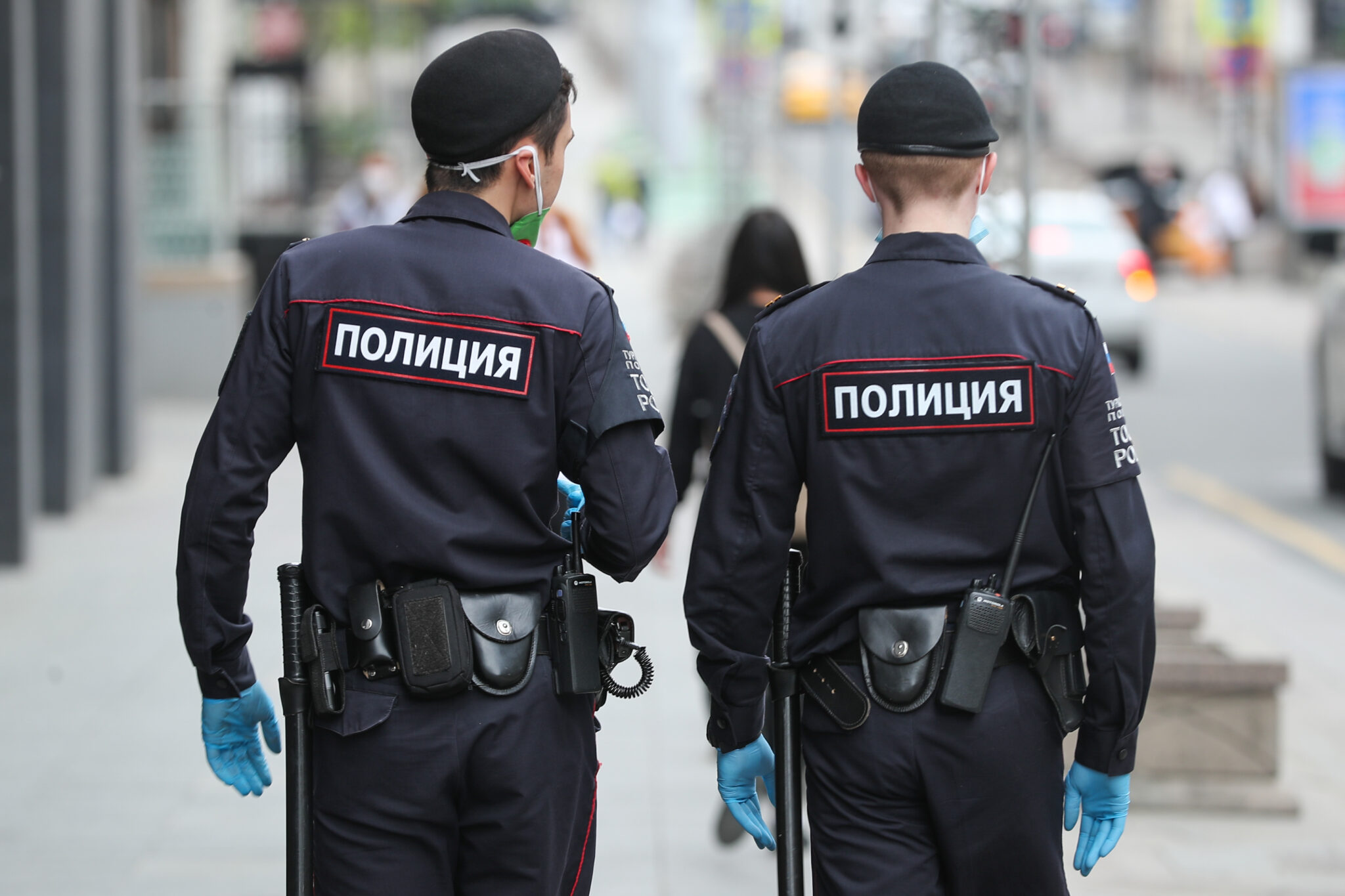 Полицейские. Фото Mikhail Tereshchenko / TASS / Scanpix / Leta