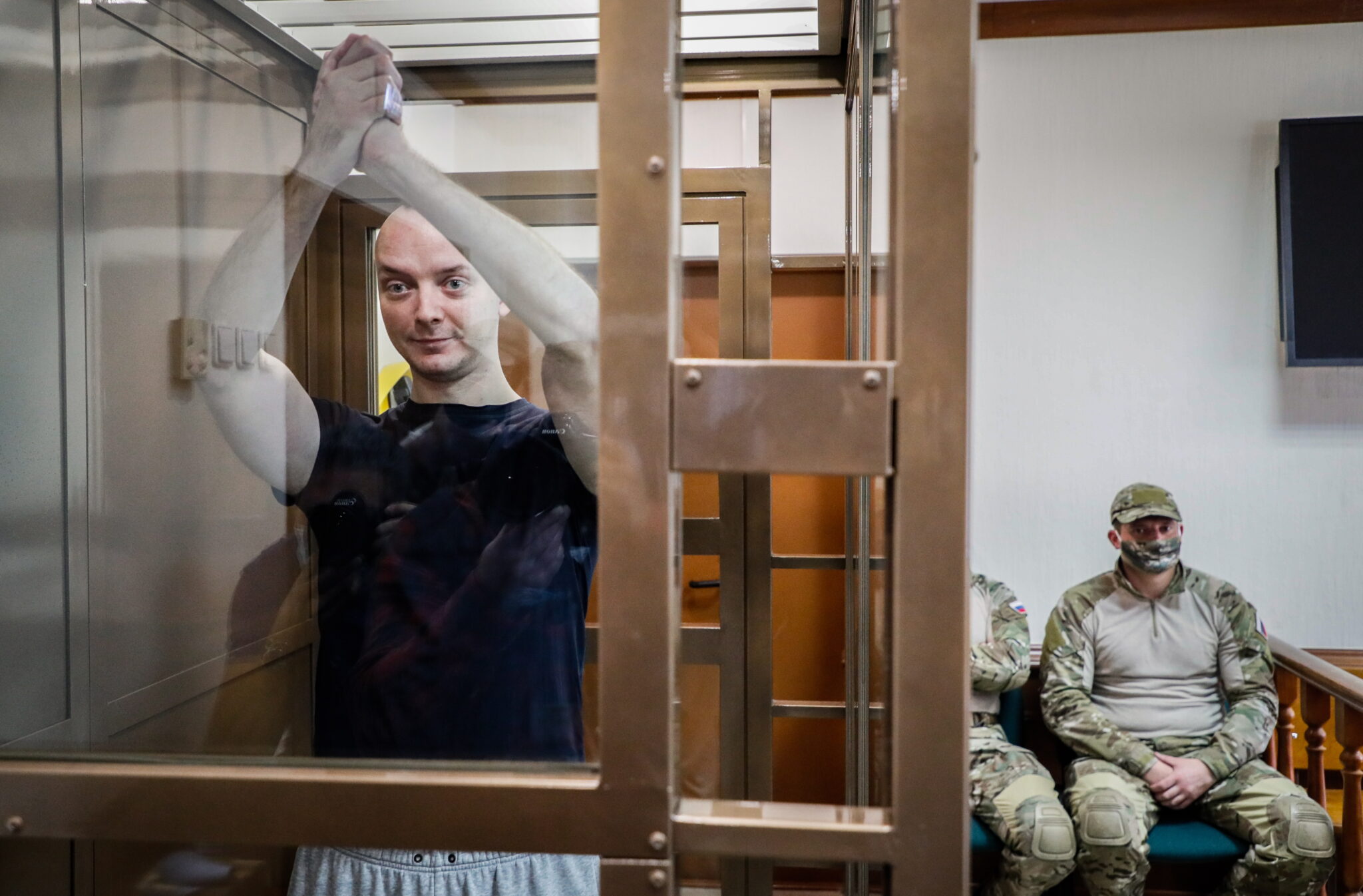 Иван Сафронов в суде. Фото YURI KOCHETKOV / TASS / Scanpix / Leta