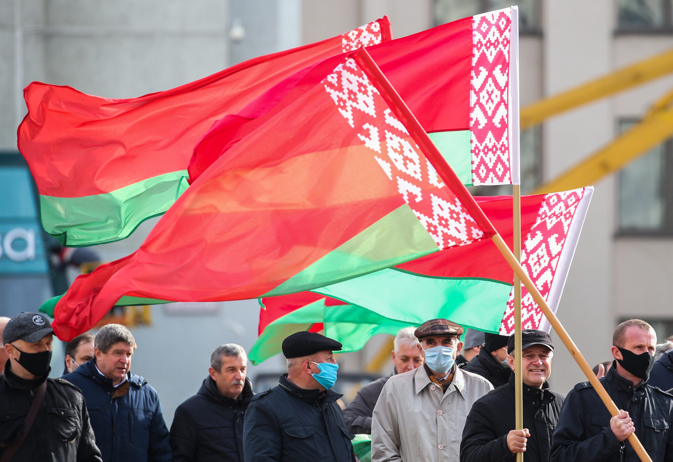 Акция в поддержку Лукашенко. Фото Natalia Fedosenko/TASS/Scanpix/Leta 