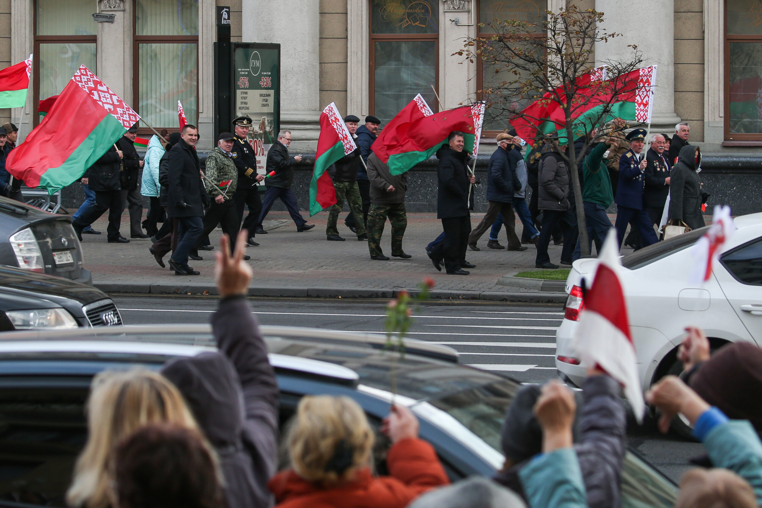 Акции стронников и противников Лукашенко в Минске. Фото Natalia Fedosenko/TASS/Scanpix/Leta
