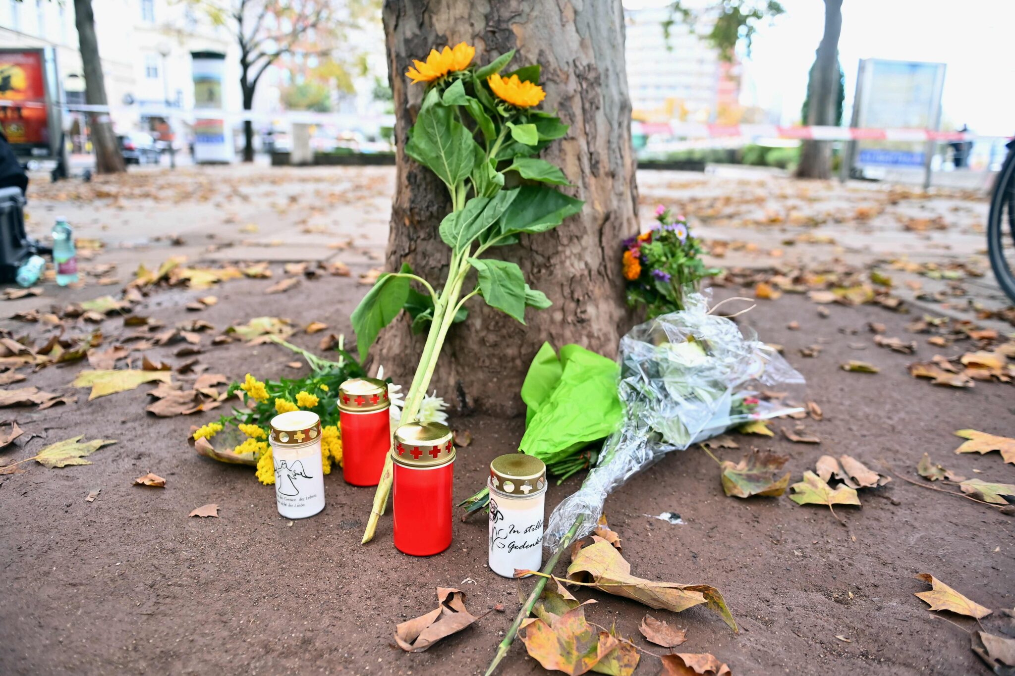 Мемориал жертвам теракта в Вене. Фото Klamar / AFP/Scanpix/Leta