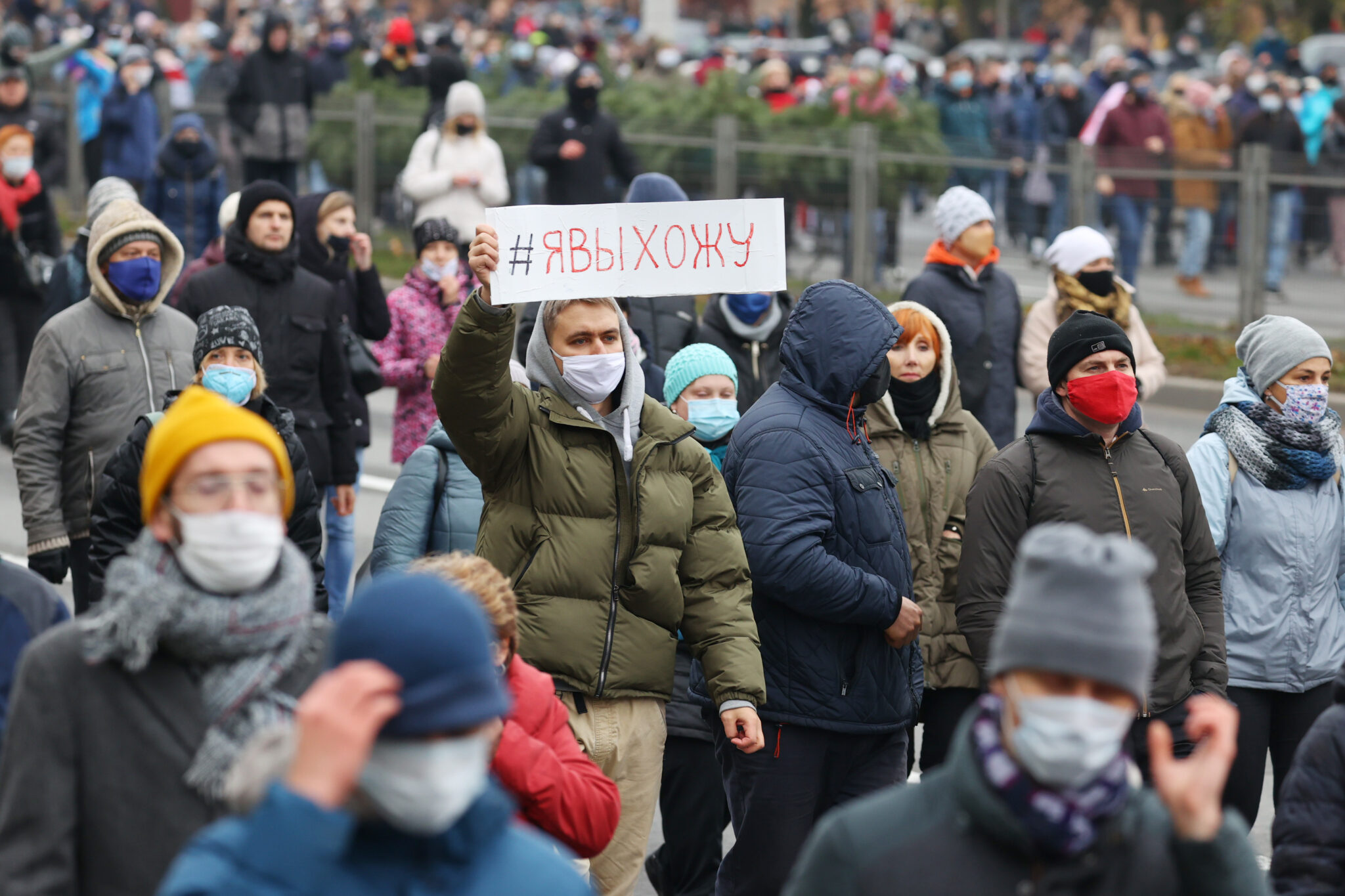Марш "Я выхожу" в Минске. Фото Stringer/TASS/Scanpix/Leta