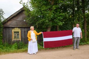Латвийские участники акции в поддержку протестов в Беларуси. Фото Gints Ivuskans/AFP/Scanpix/Leta