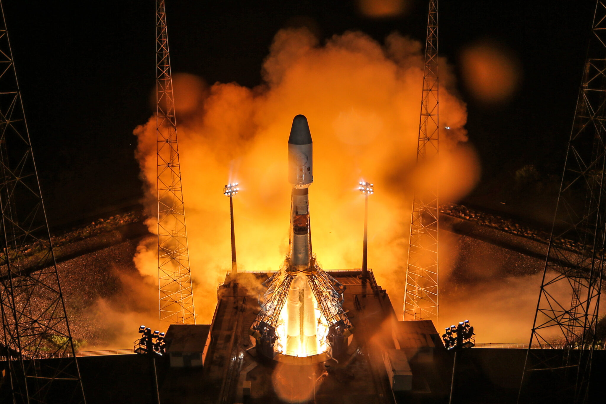 Запуск ракеты "Союз-СТ" в 2019 году. Фото Sergei Savostyanov/TASS/Scanpix/Leta