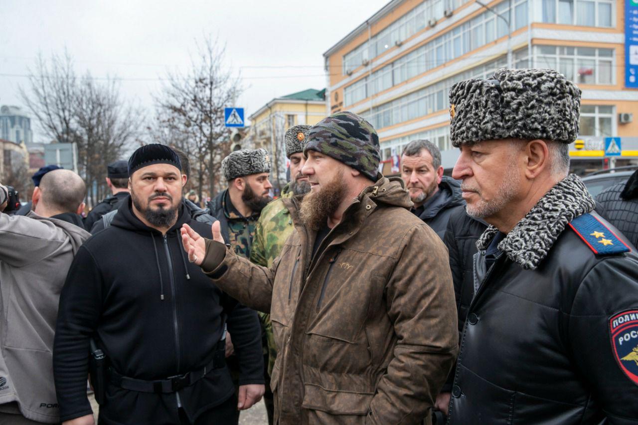 Кадыров на месте происшествия. Фото Telegram-канал Kadyrov_95