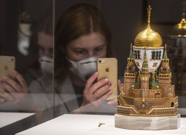 Выставка шедевров русской эмали в Московском кремле. Фото EPA / Scanpix / Leta