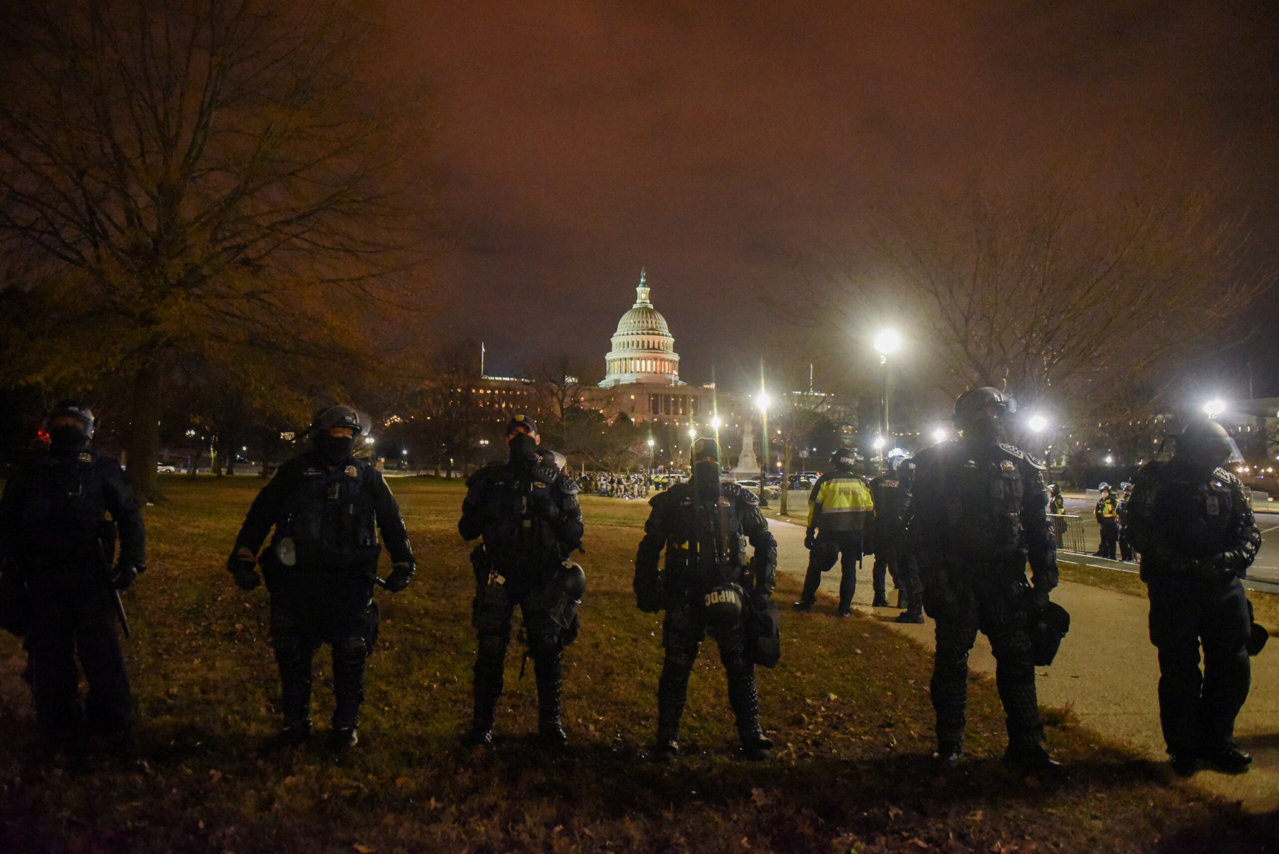 Силы охраны правопорядка перед зданием Капитолия. Фото Stephanie Keith / TASS / Scanpix / Leta