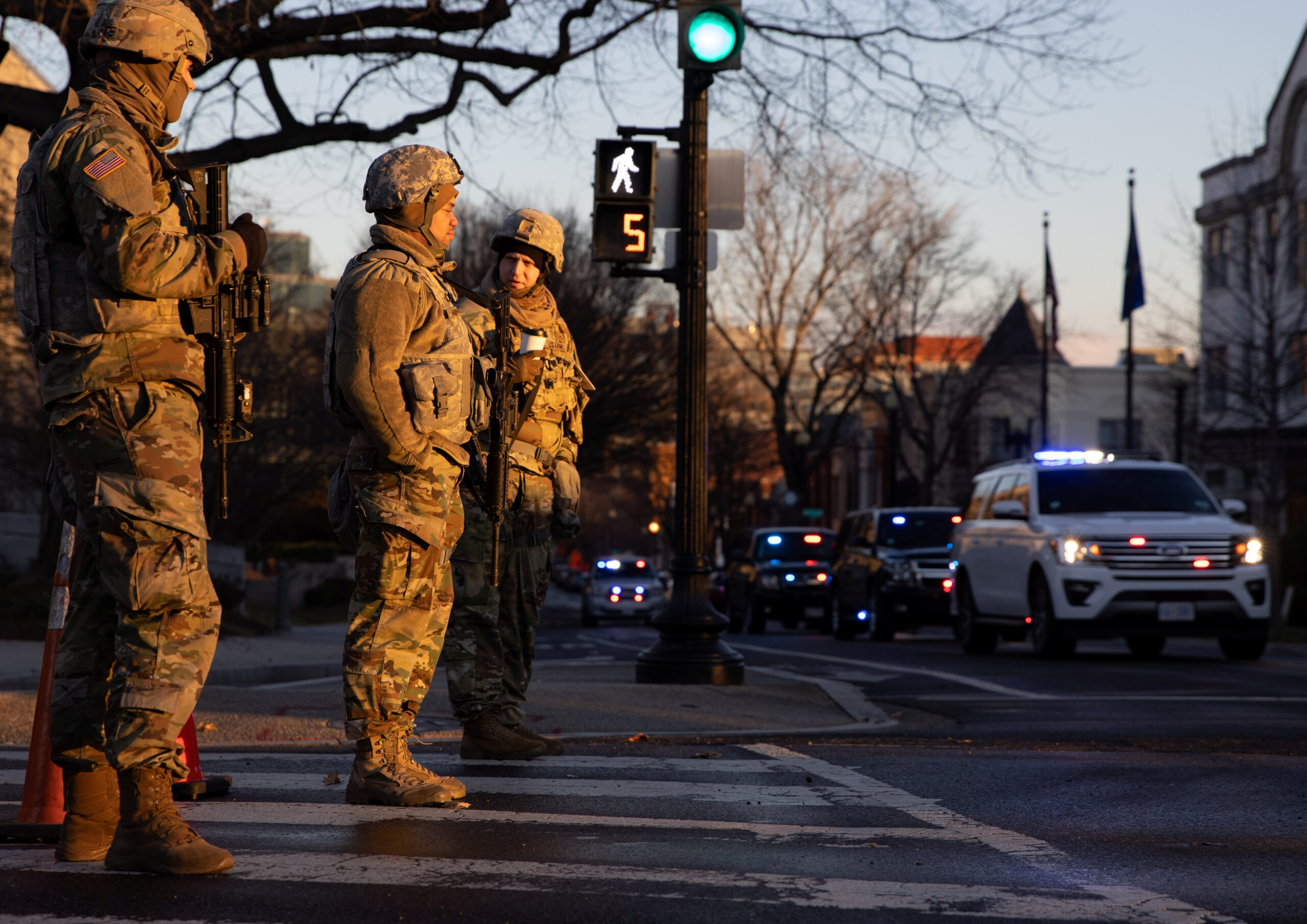 Национальная гвардия на улицах Вашингтона в день инаугурации. Фото REUTERS/Caitlin Ochs/Scanpix/Leta