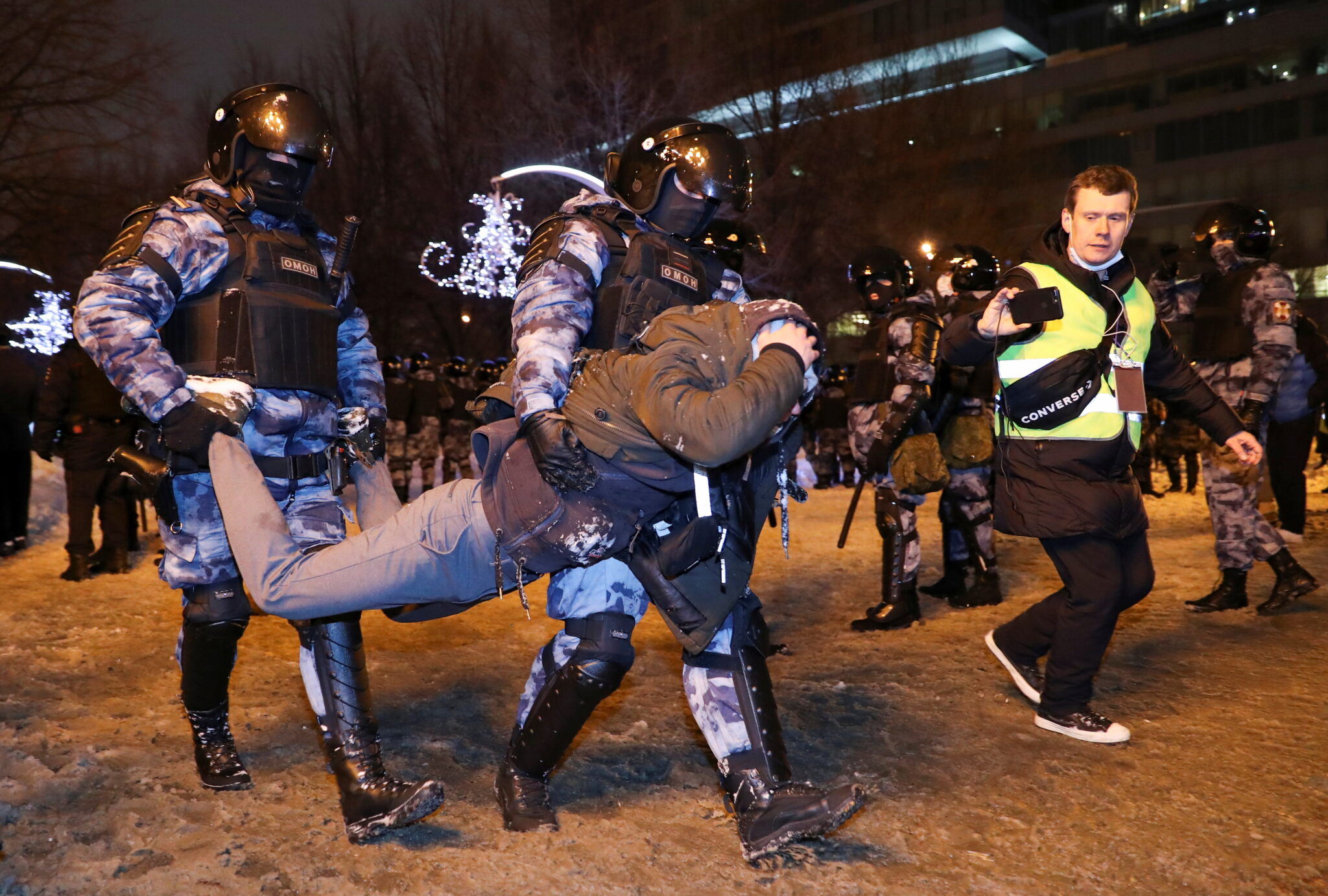 Задержания на акции в поддержку Навального в Москве. Фото REUTERS/Evgenia Novozhenina/Scanpix/Leta