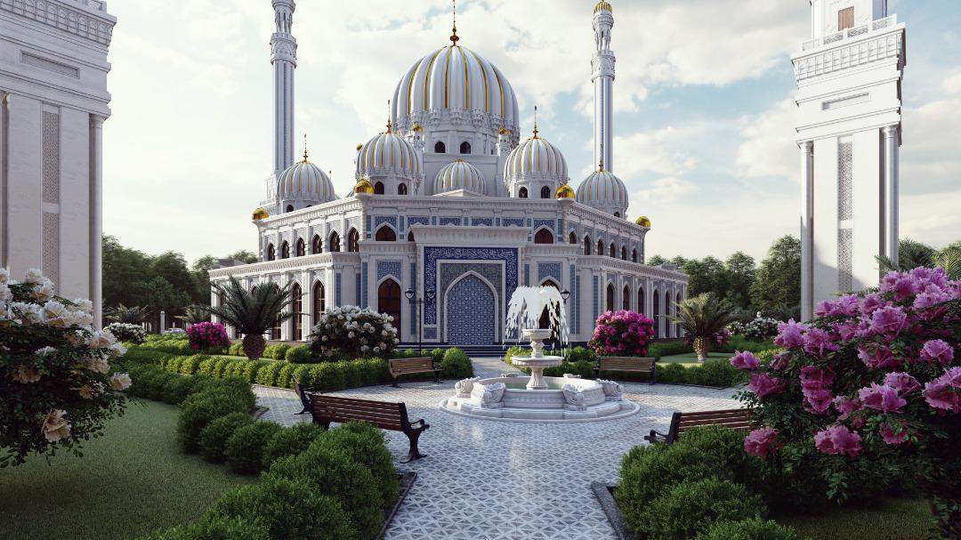 Проект мечети имени Рамзана Кадырова. Фото со страницы "Грозный-Информ" 